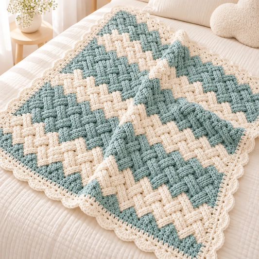 Celtic Weave Baby Blanket Crochet Pattern
