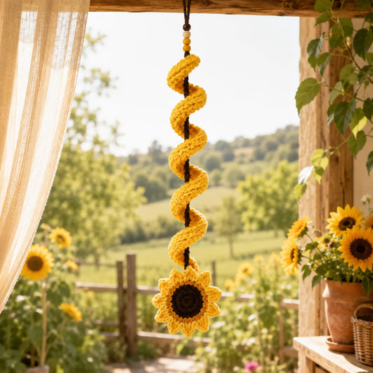 Sunflower Swirl Wind Spinner Crochet Pattern