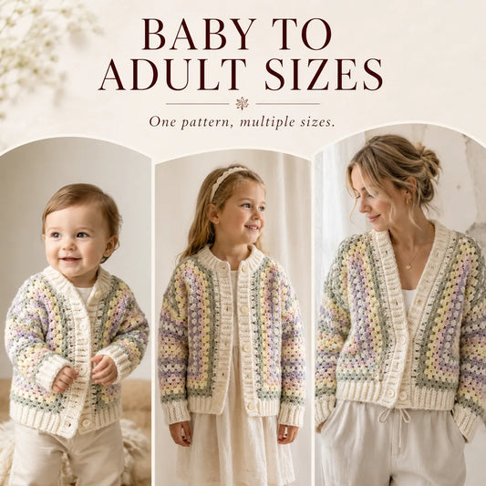 Granny Stitch Cardigan Crochet Pattern