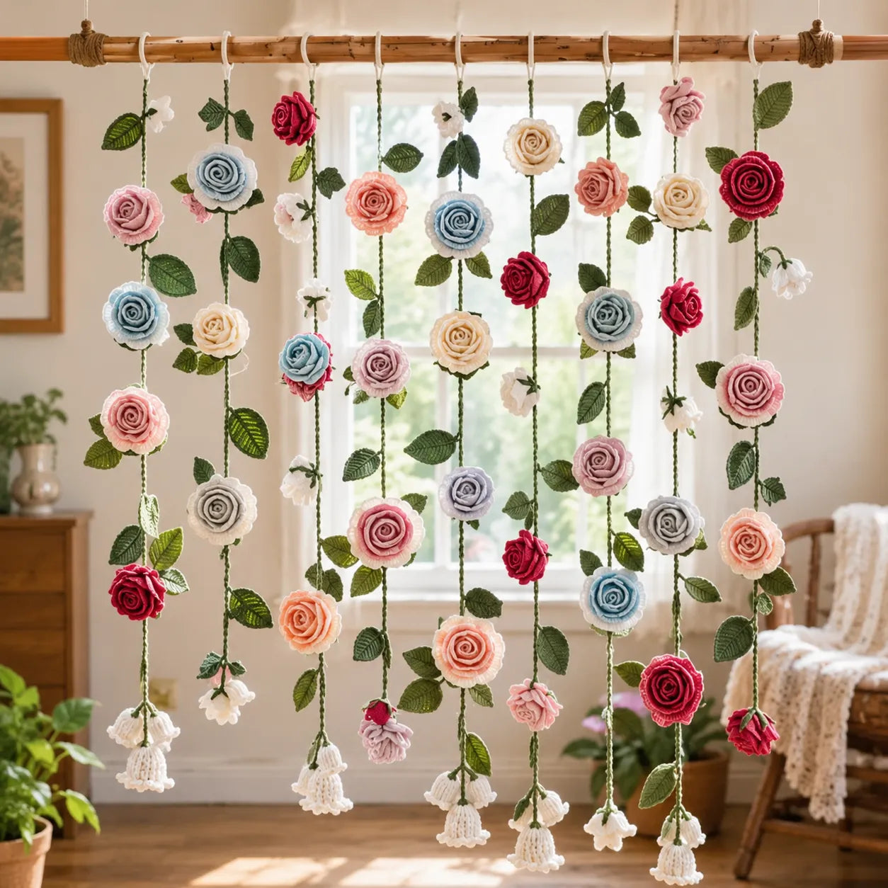 Crochet Flower Curtain Pattern Bundle