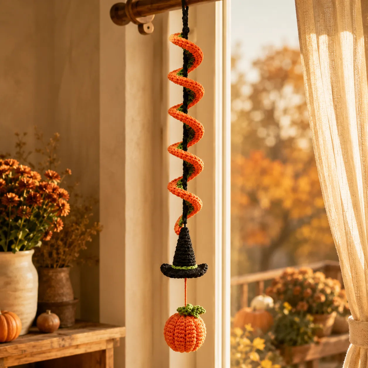 Pumpkin Wind Spinner Crochet Pattern