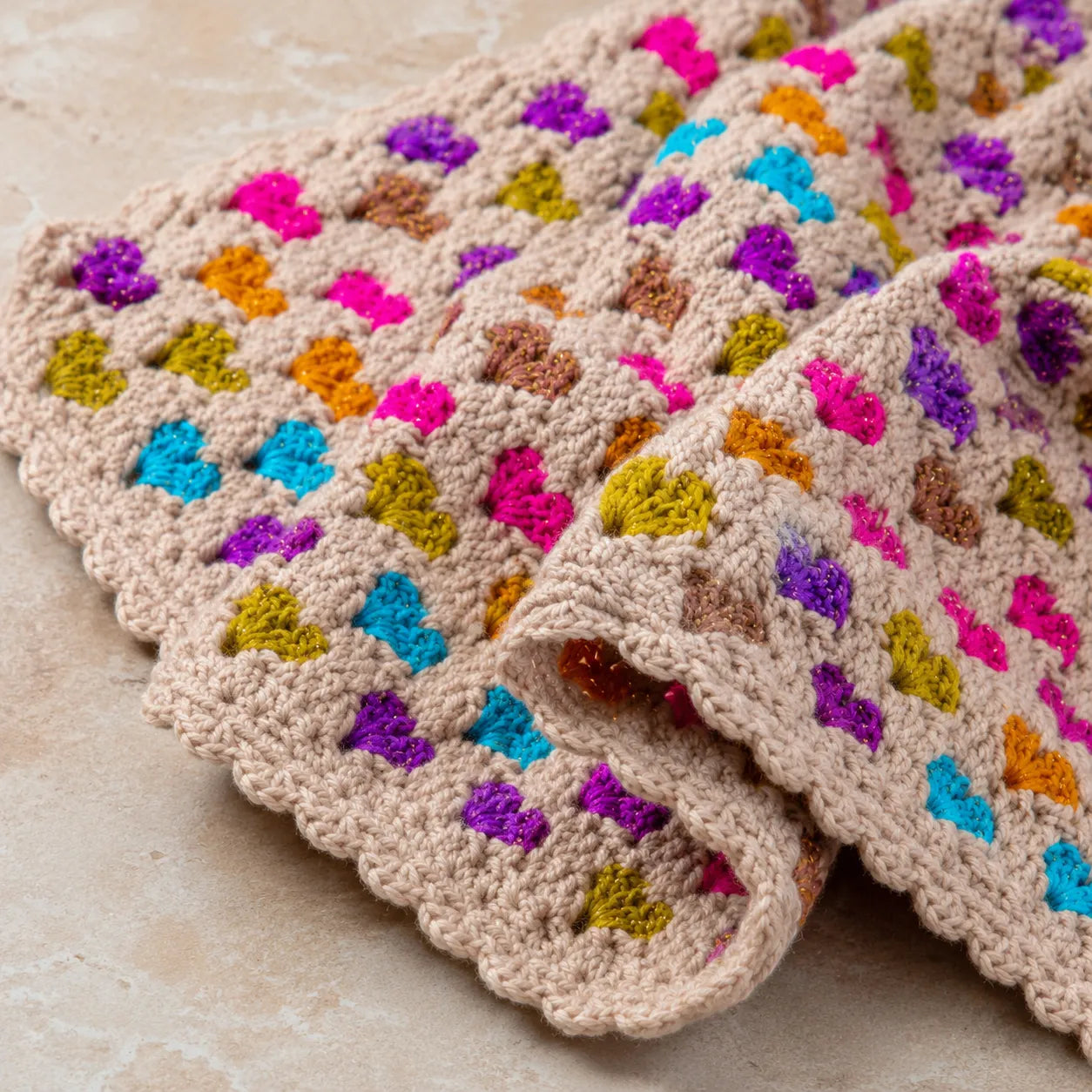 Crochet Heart Blanket Pattern