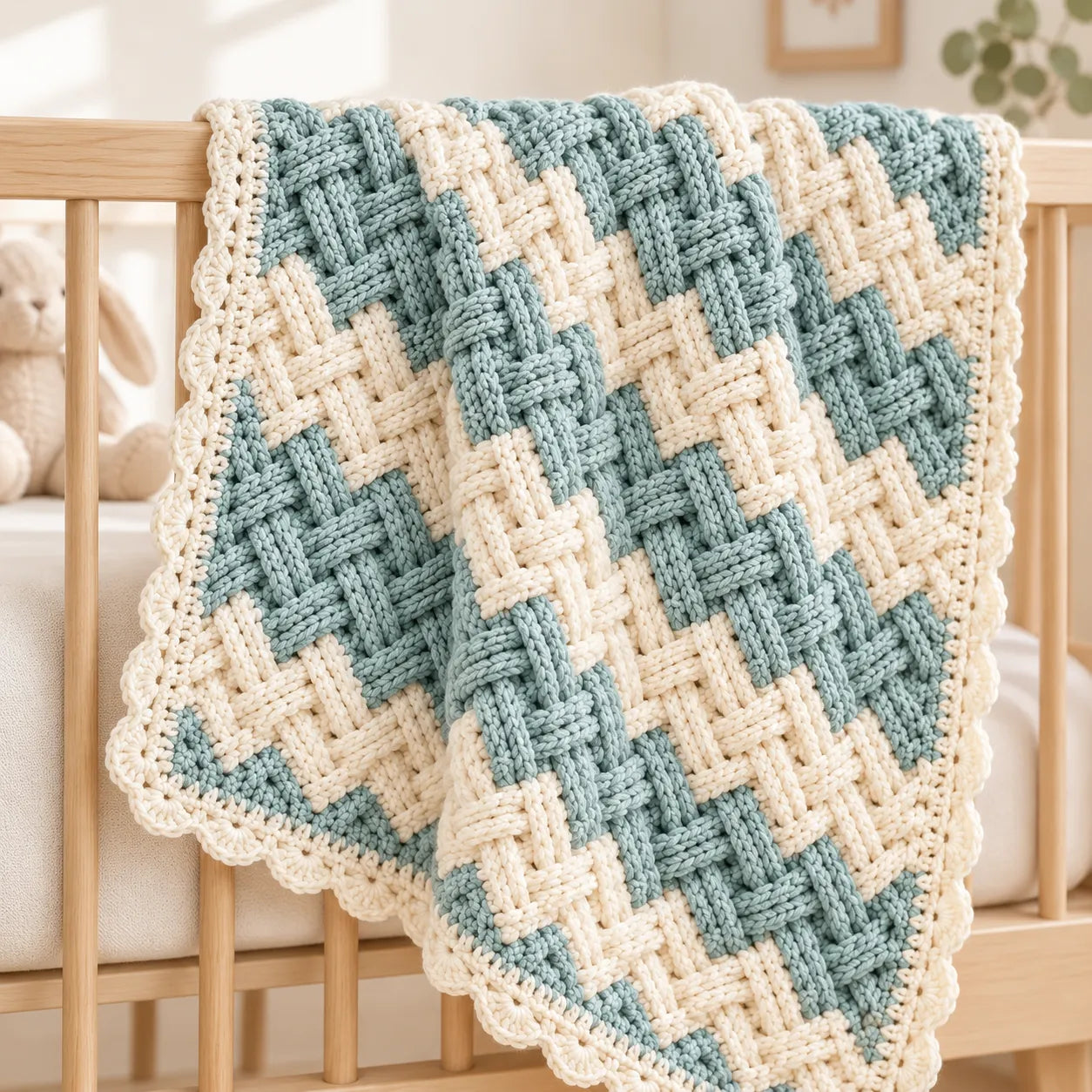 Celtic Weave Baby Blanket Crochet Pattern