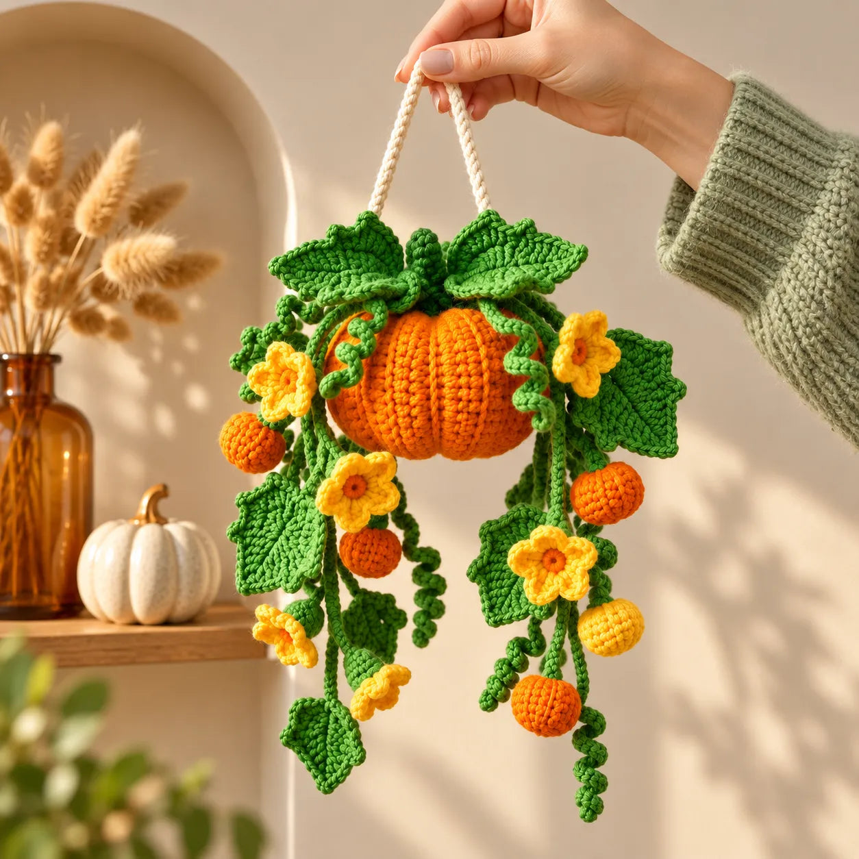 Pumpkin Hanging Ornament Crochet Pattern