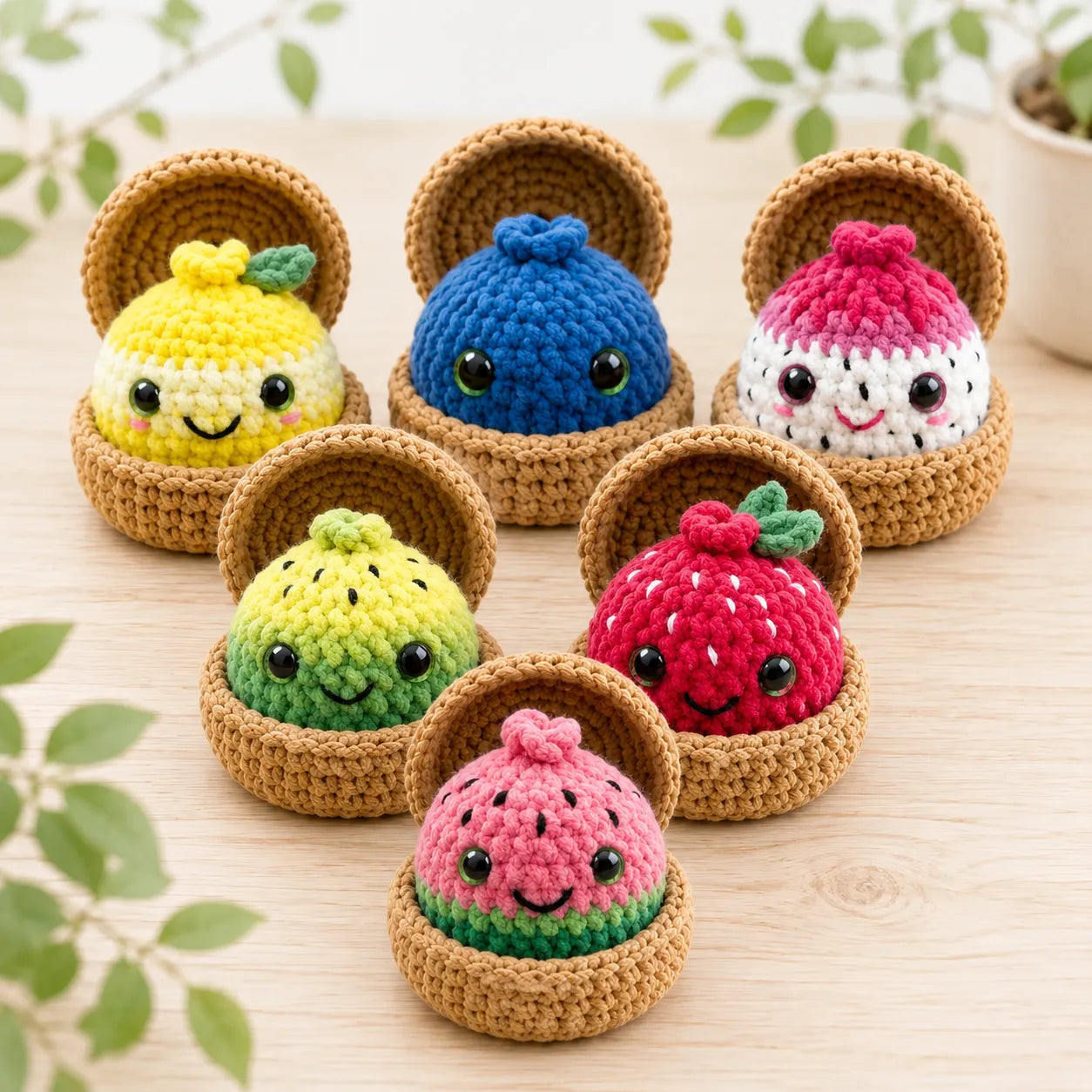 No-Sew Fruit Dumplings & Steamer Crochet Pattern