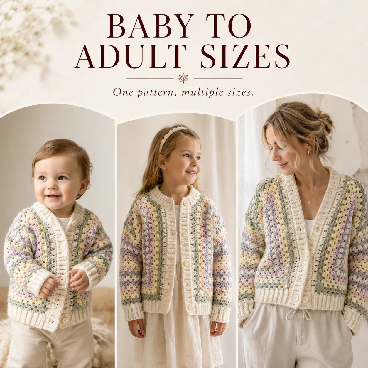 Granny Stitch Cardigan Crochet Pattern