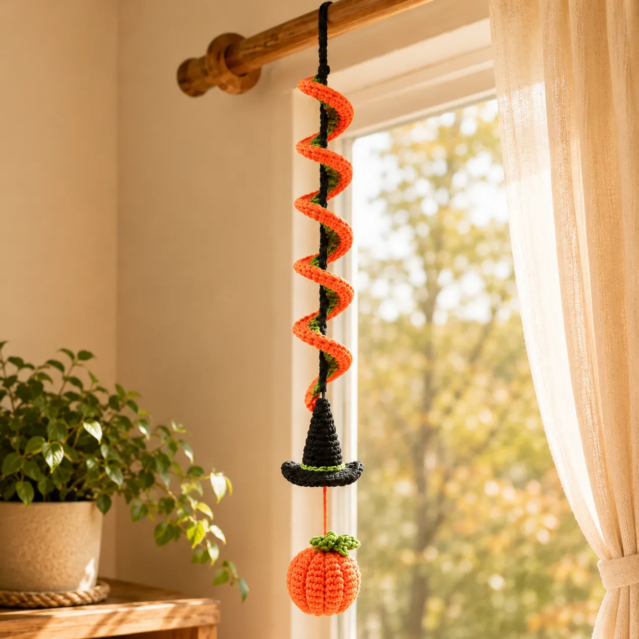 Pumpkin Wind Spinner Crochet Pattern