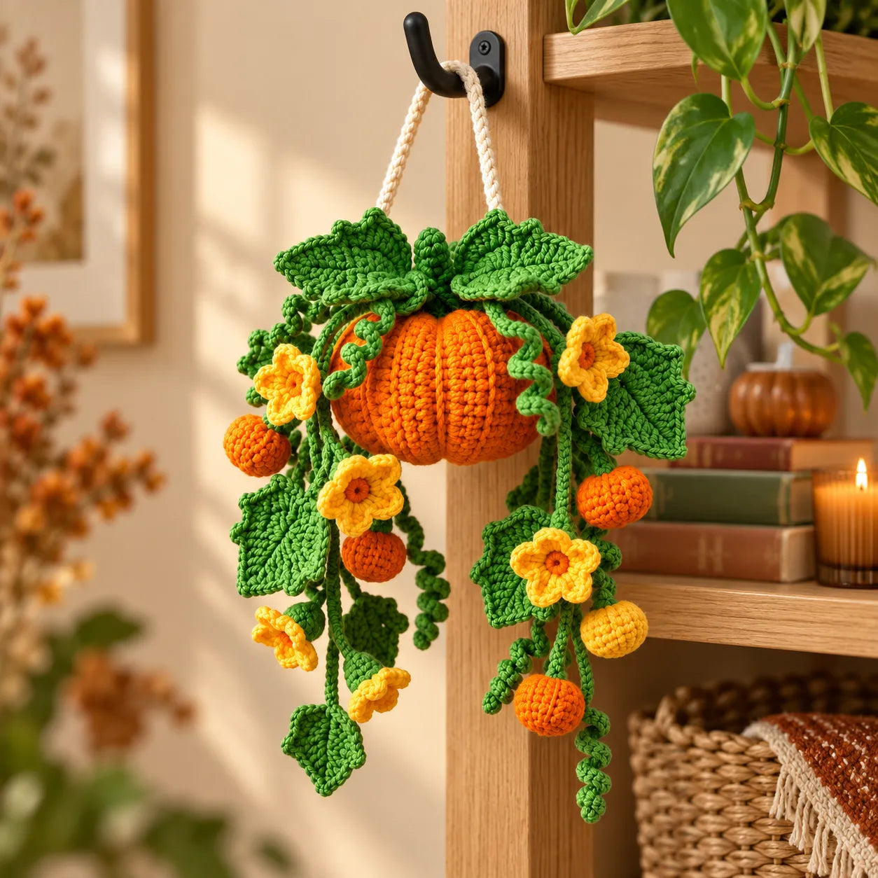 Pumpkin Hanging Ornament Crochet Pattern