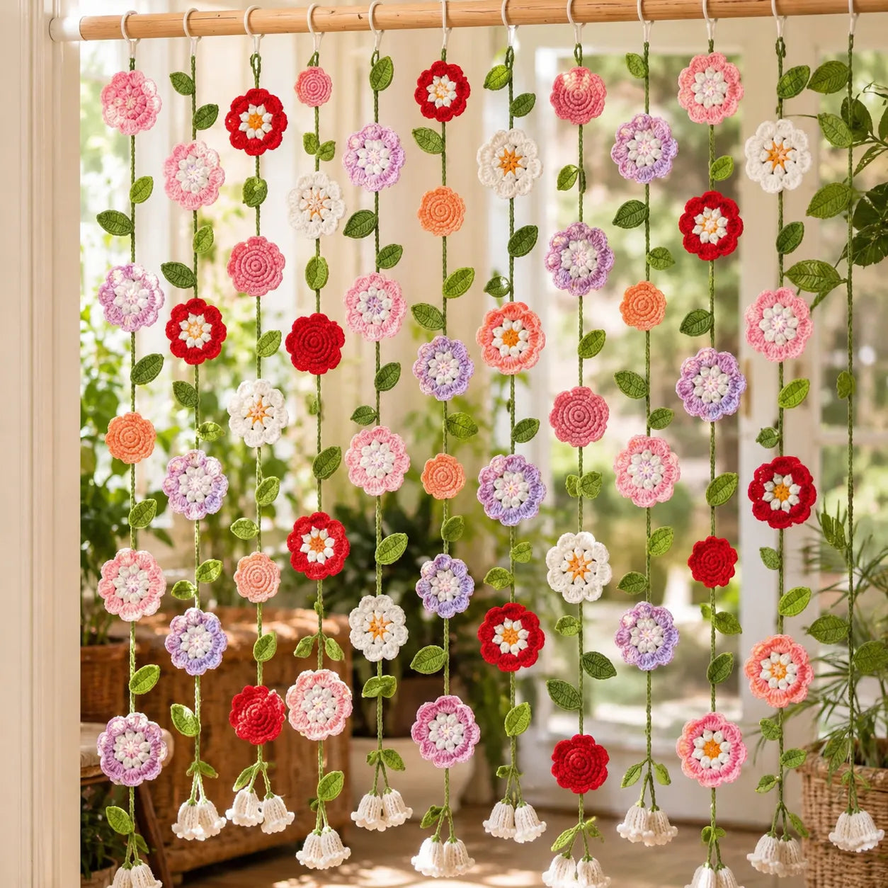 Crochet Flower Curtain Pattern Bundle