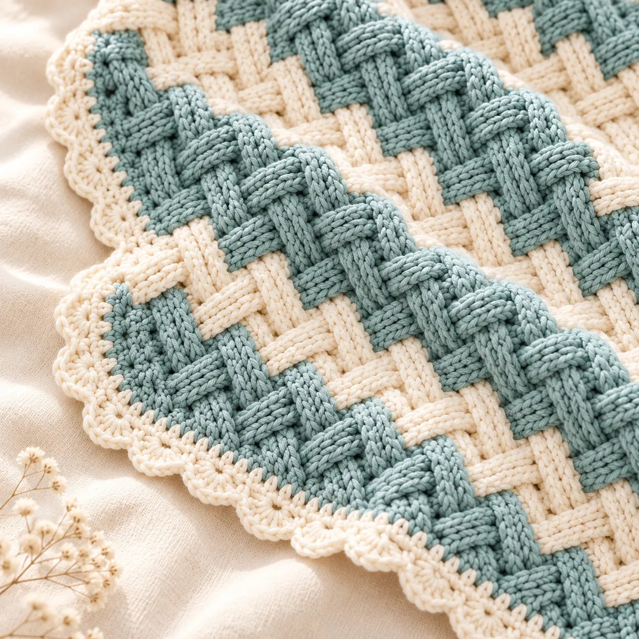 Celtic Weave Baby Blanket Crochet Pattern
