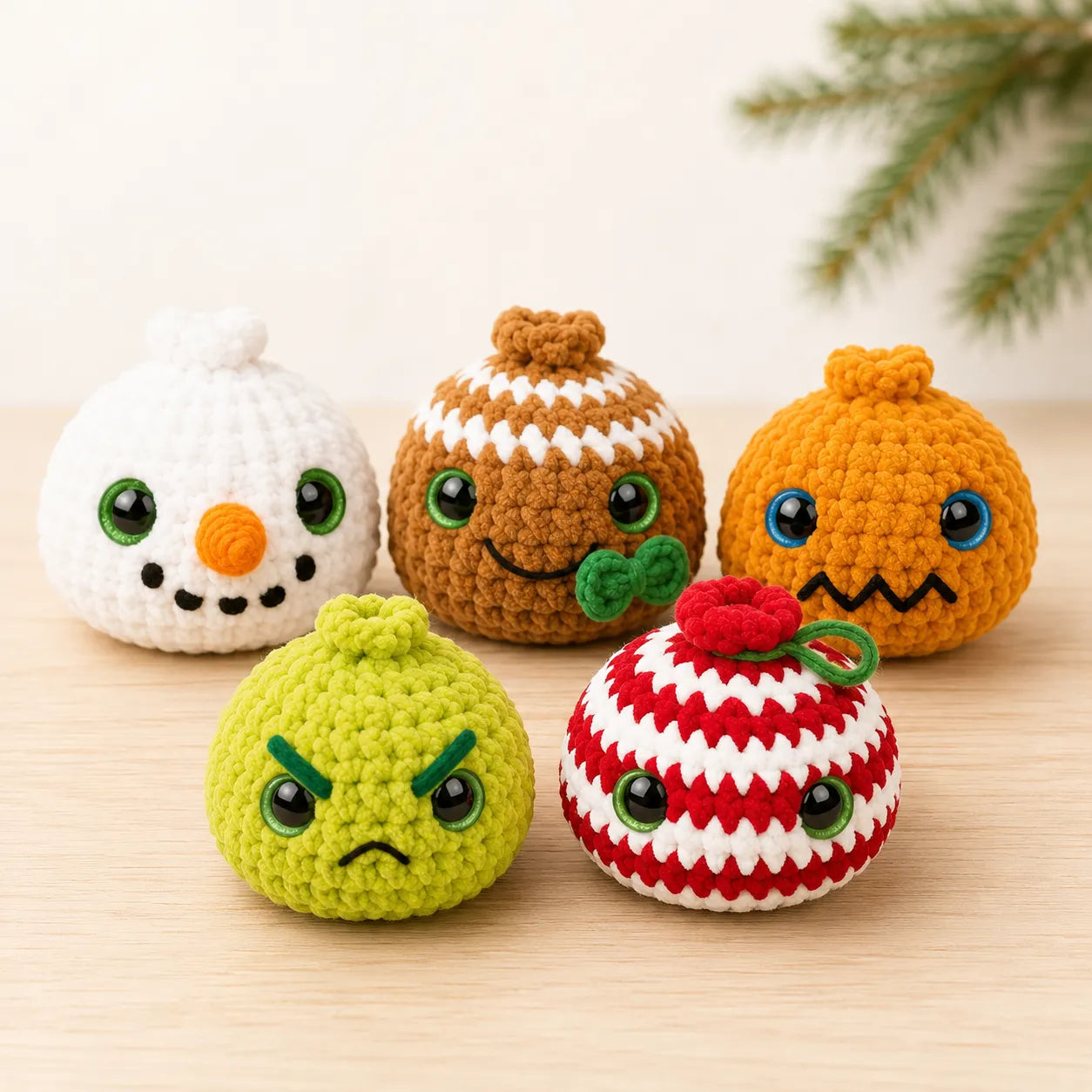 No-Sew Christmas Dumplings & Steamer Crochet Pattern
