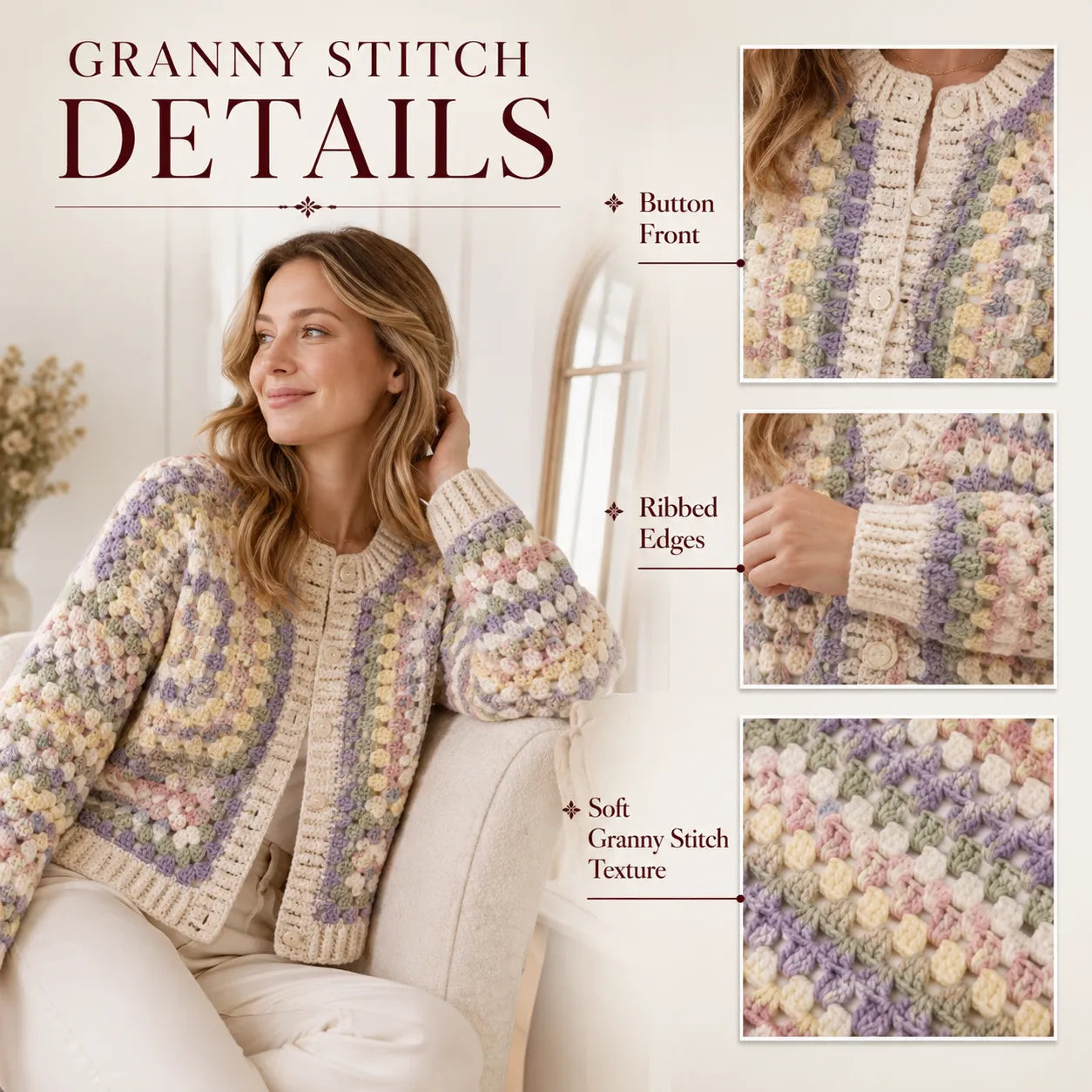 Granny Stitch Cardigan Crochet Pattern