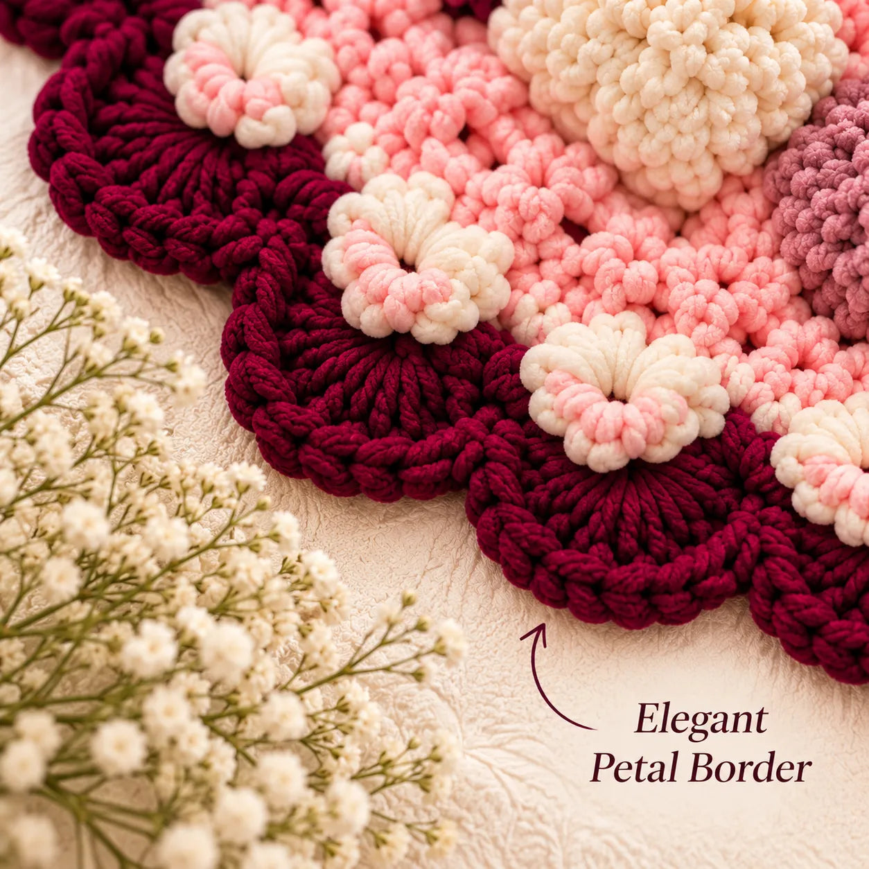 Petal Puff Crochet Quilt Pattern