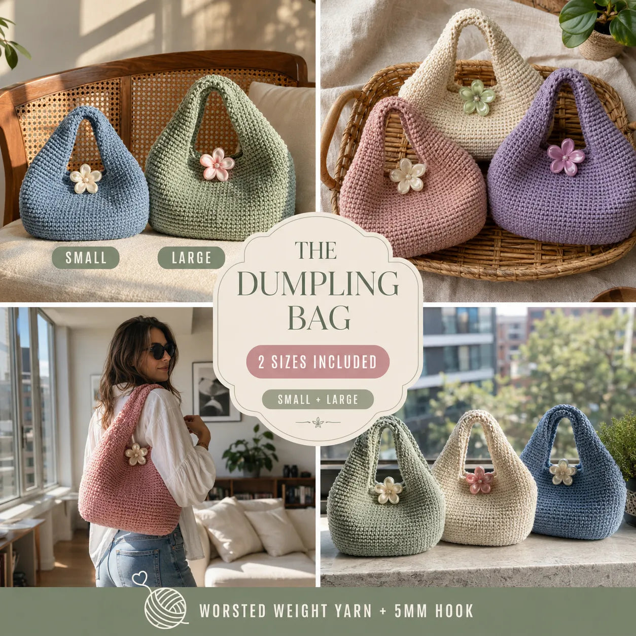 Dumpling Bag Crochet Pattern