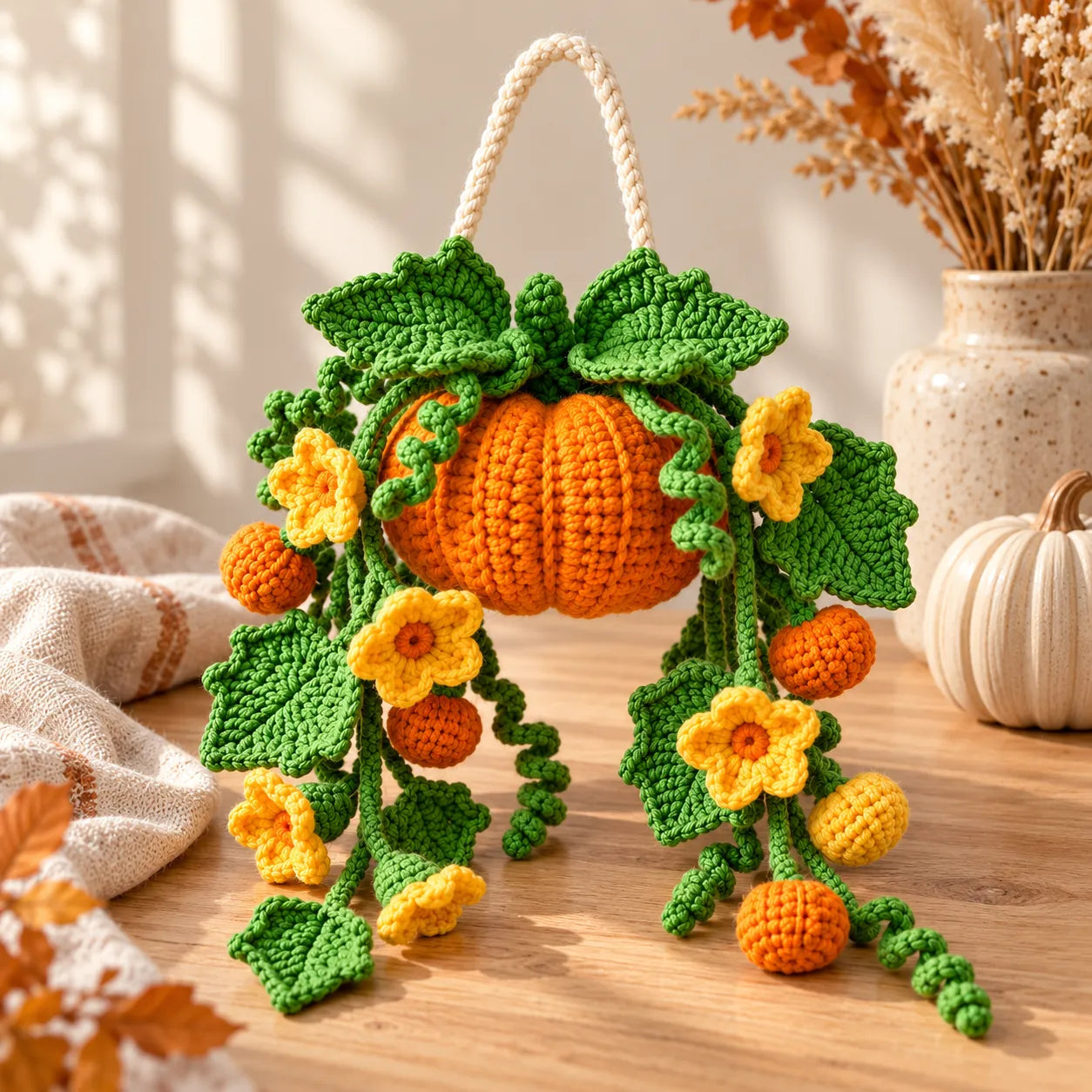 Pumpkin Hanging Ornament Crochet Pattern