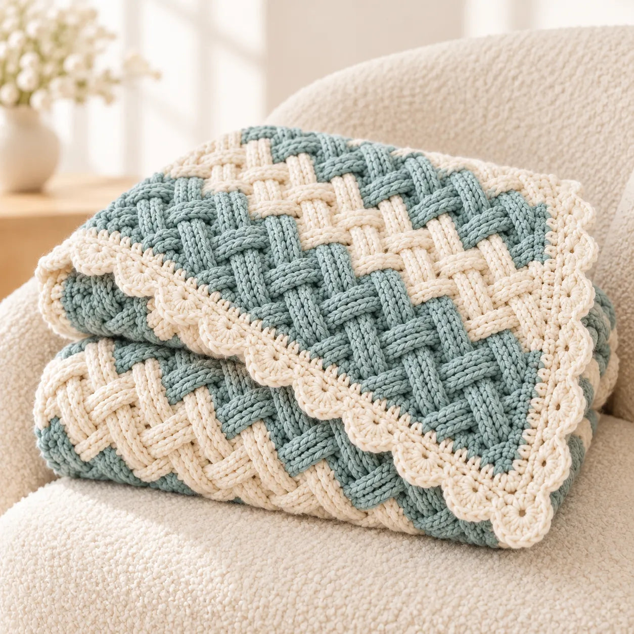Celtic Weave Baby Blanket Crochet Pattern