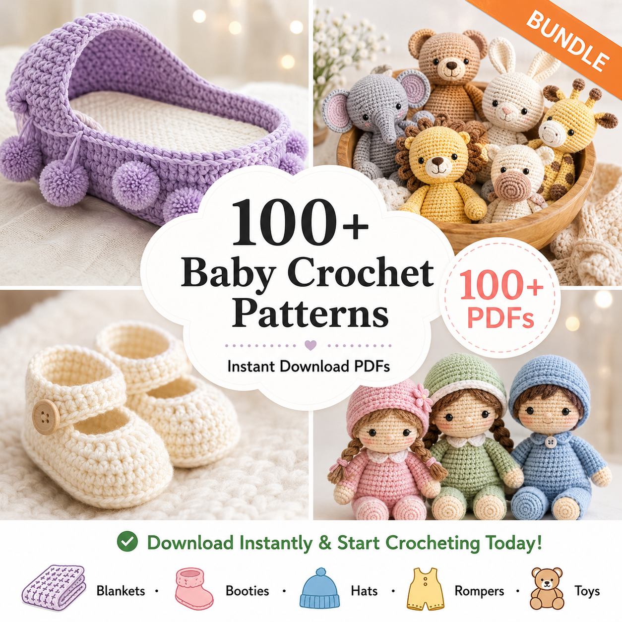 The Ultimate Crochet Baby Bundle 100+ Patterns