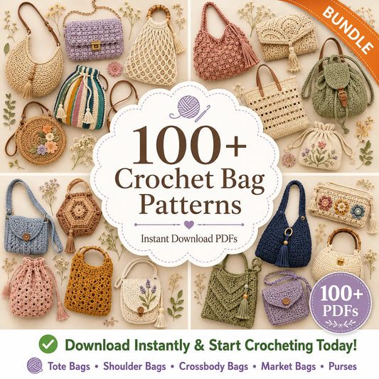 The Ultimate Crochet Bags Bundle 100+ Patterns