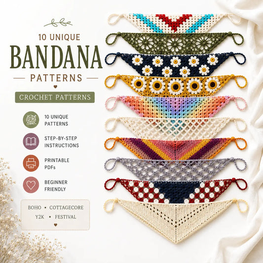 10 in One Crochet Bandana Patterns