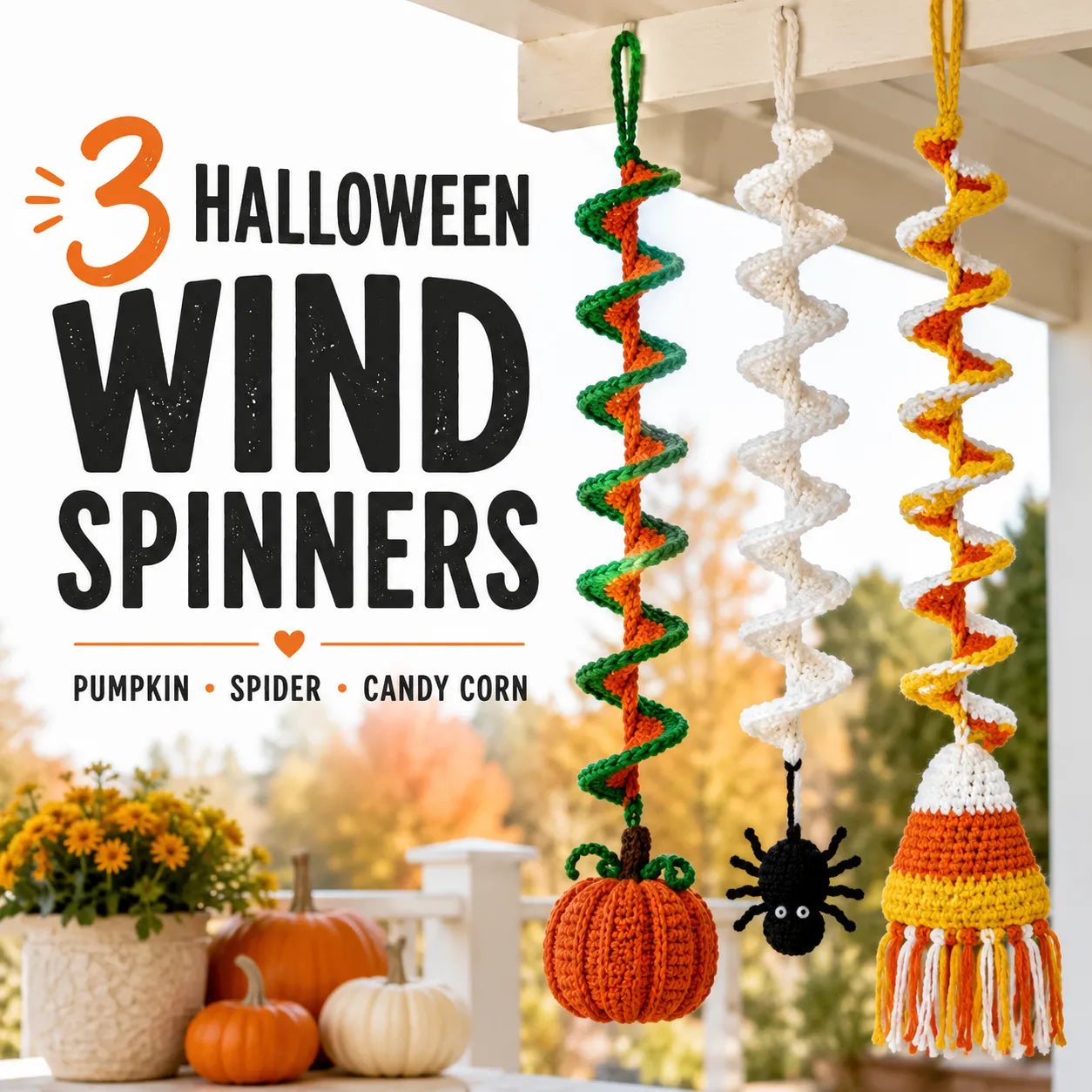 Crochet Halloween Wind Spinners Pattern