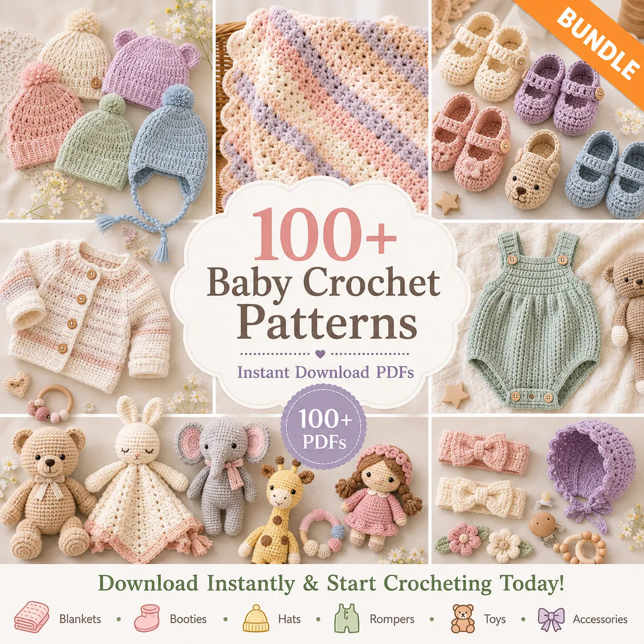 The Ultimate Crochet Baby Bundle 100+ Patterns