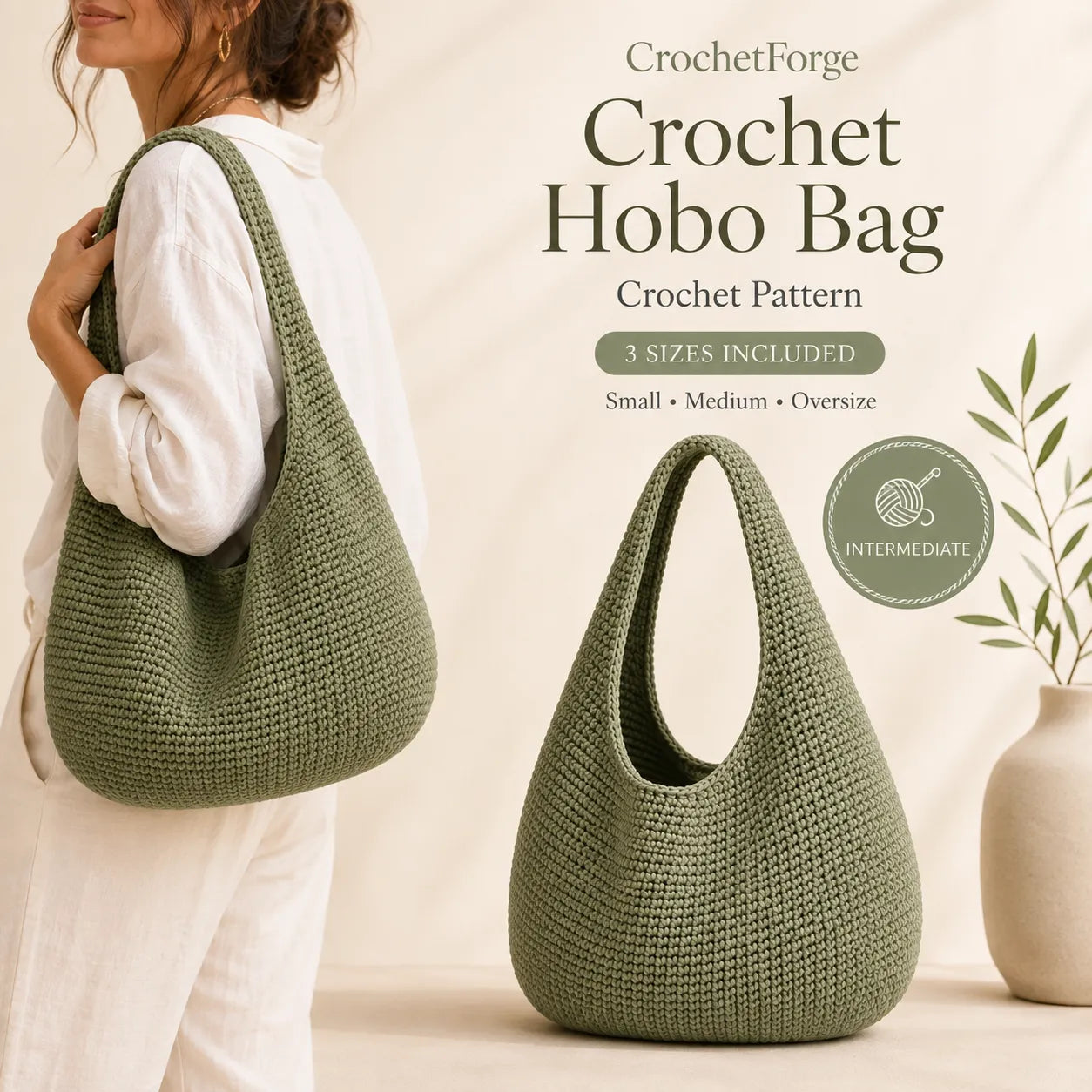 Crochet Hobo Bag Pattern