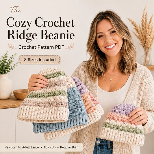 The Cozy Crochet Ridge Beanie Pattern