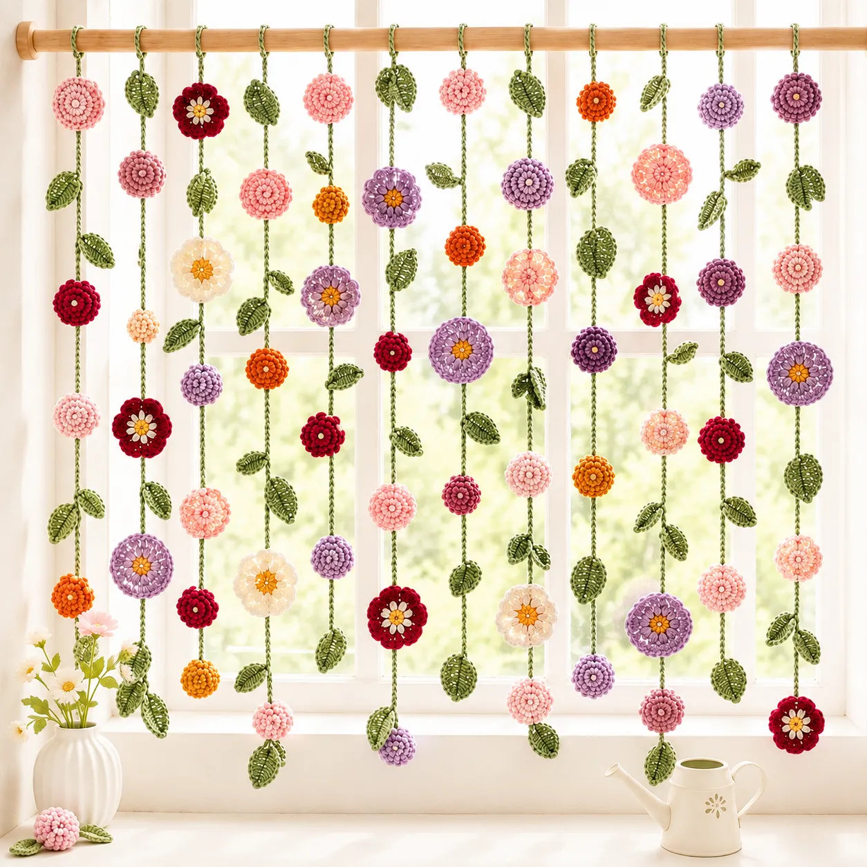 Crochet Flower Curtain Pattern Bundle