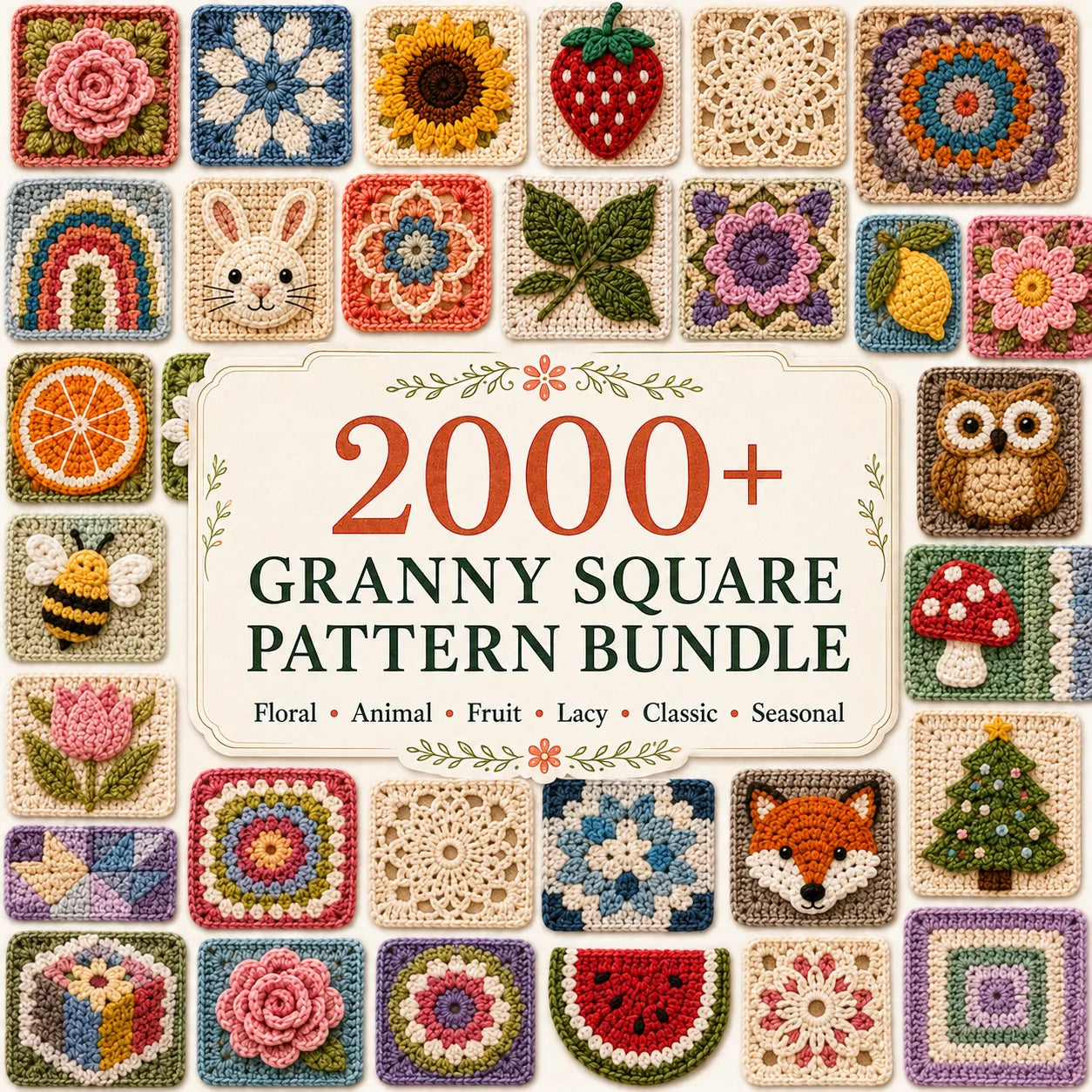 2000+ Granny Square Crochet Patterns