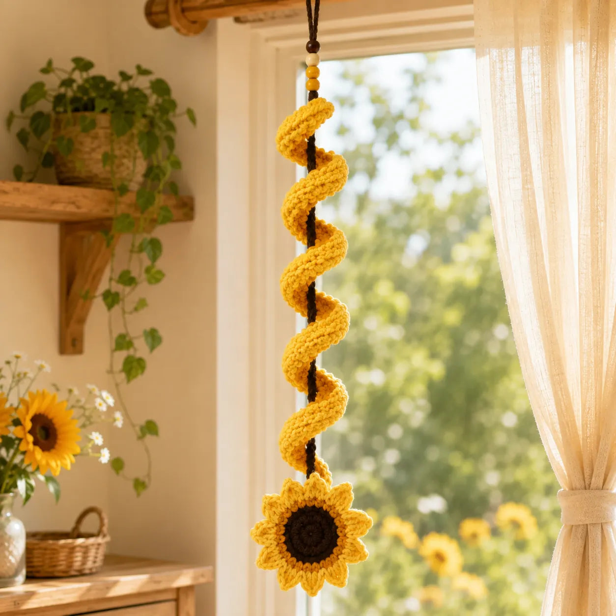 Sunflower Swirl Wind Spinner Crochet Pattern