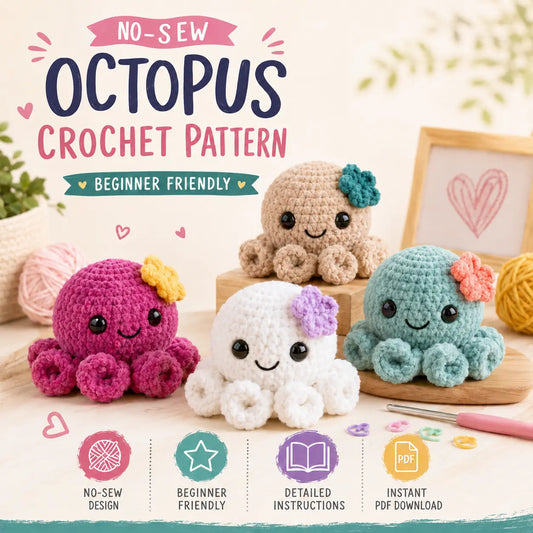 Crochet No Sew Octopus Pattern