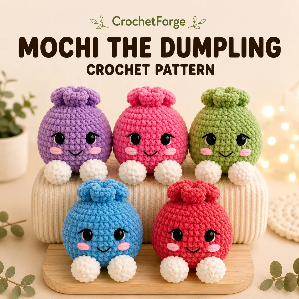 Mochi the Dumpling & Steamer Crochet Pattern
