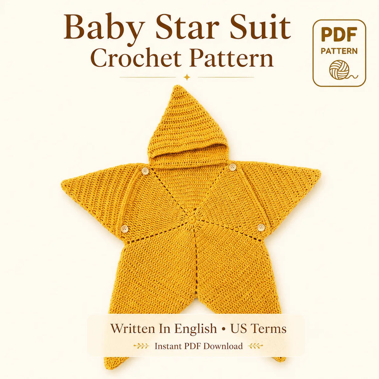 Crochet Baby Star Suit Pattern