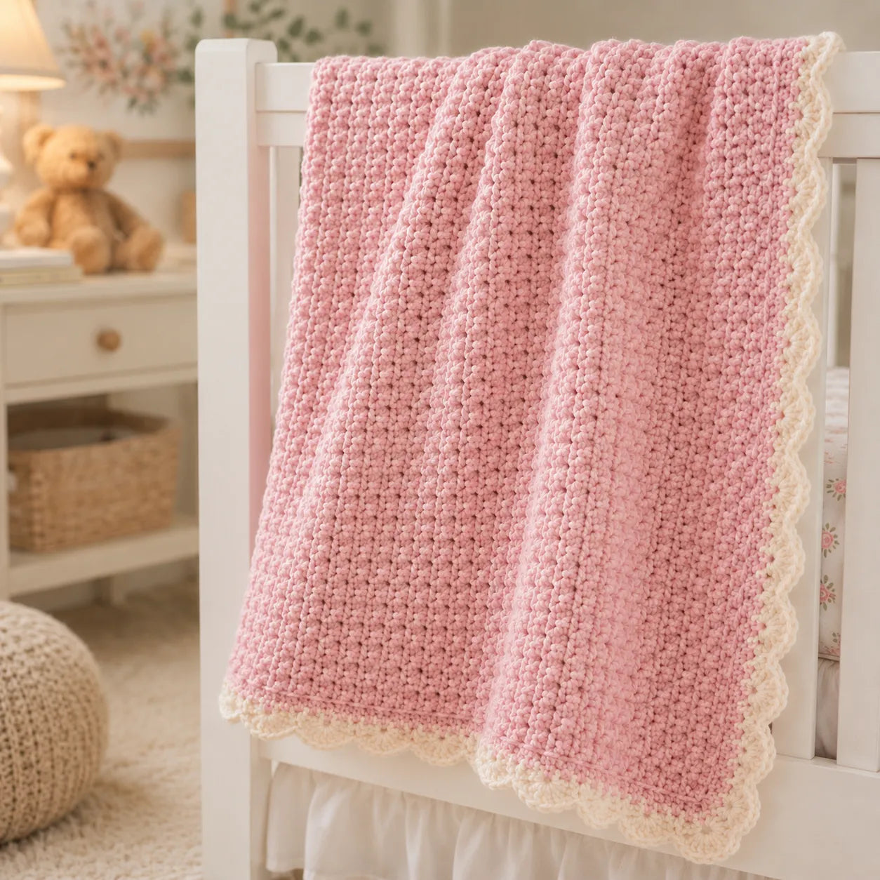 The Cozy Grid Baby Blanket Crochet Pattern