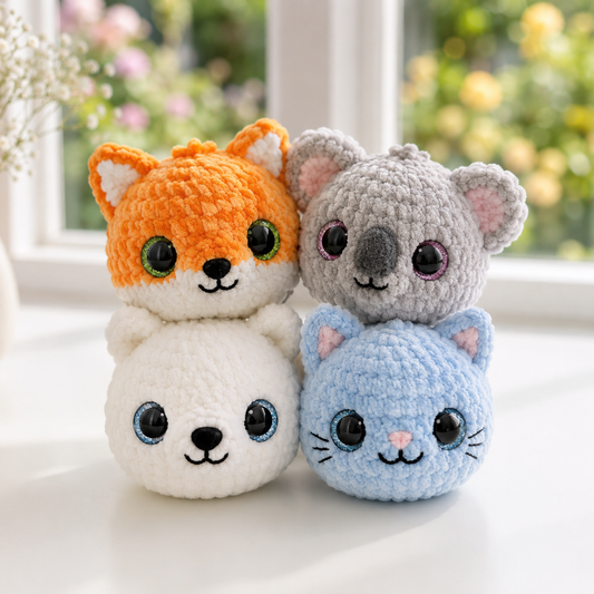 12 in 1 Crochet Animal Dumplings & Steamer Pattern