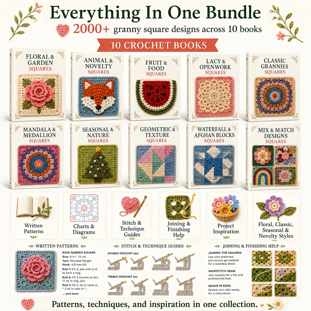 2000+ Granny Square Crochet Patterns