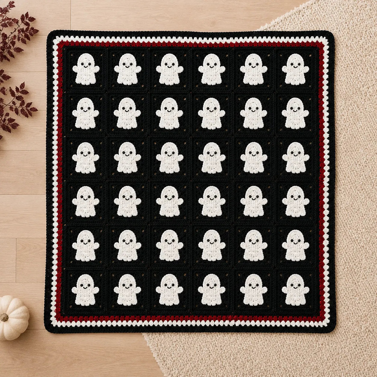 Spooky Ghost Blanket Crochet Pattern