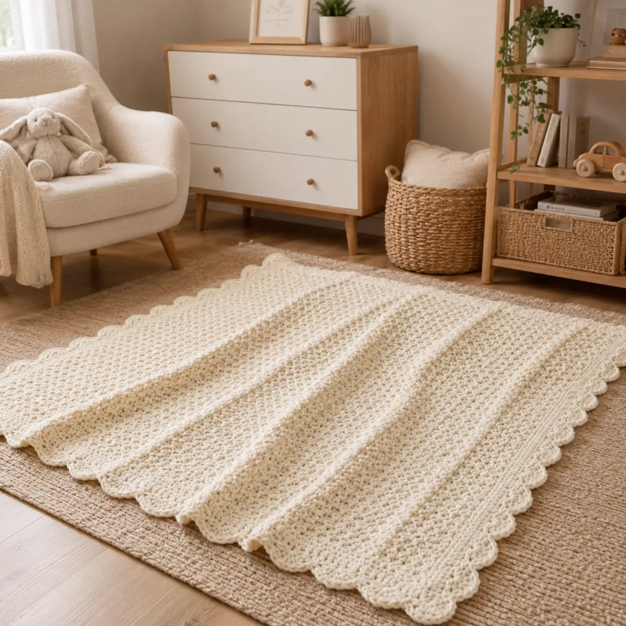 The Cozy Grid Baby Blanket Crochet Pattern
