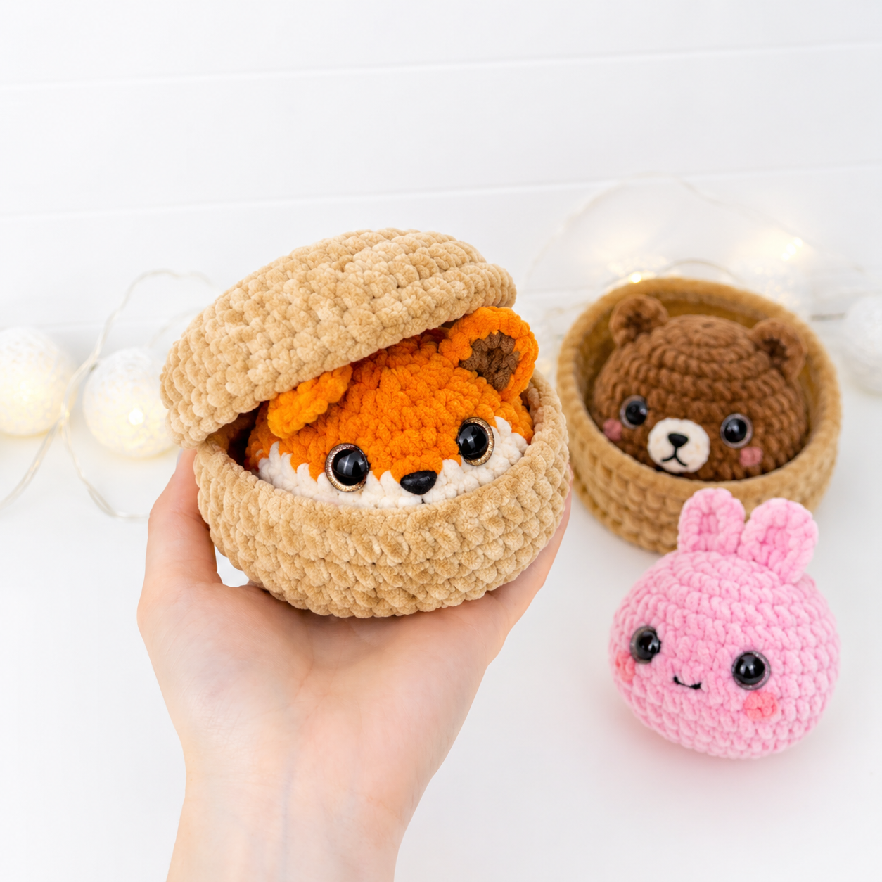 12 in 1 Crochet Animal Dumplings & Steamer Pattern