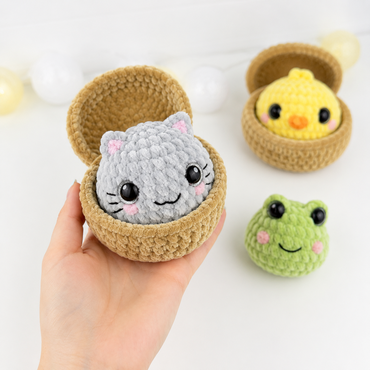 12 in 1 Crochet Animal Dumplings & Steamer Pattern